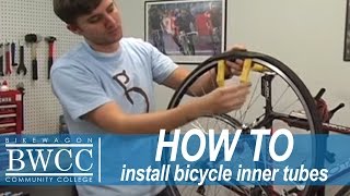 Installing an inner tube on your bike [upl. by Nail]