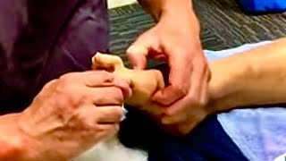 Intense Deep Foot Massage Realigning a bunion developing in big toe joint Josh part 4 [upl. by Gyasi309]