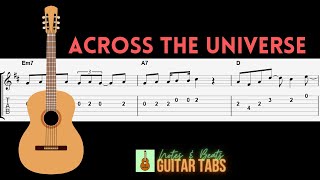 The Beatles Across The Universe GUITAR TAB [upl. by Bills]