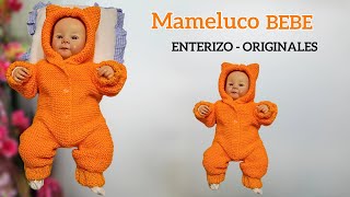 Ropas Originales y únicas para BEBE REBORN a Dos Agujas – Mameluco Enterizo con Orejitas para Bebe [upl. by Odragde591]