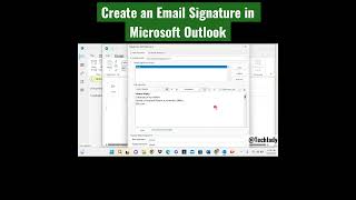 How to create an email signature in outlook outlook msoutlook shorts viral emailsignature tip [upl. by Nitsruk]