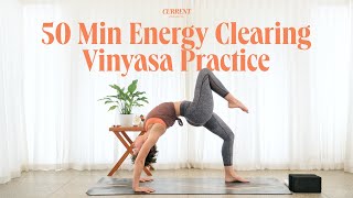 50 Min Energy Clearing Vinyasa Practice w Backbends amp Pranayama [upl. by Tallulah]