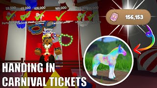 handing in 150k CARNIVAL TICKETS  Wild horse islands [upl. by Nyrhtac]