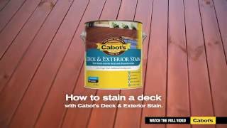 How To Stain A Deck  Cabots 15sec Pre Rolls [upl. by Nuawad]