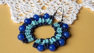 Делаем серьги в технике макраме Making earrings in the art of macrame [upl. by Mahalia]