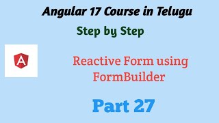 Reactive Form in Angular 17 Using FormGroup [upl. by Zebulen677]