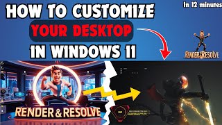 How to Make your Desktop Attractive  Unique Desktop settings for Windows 11  Windows tips amp tricks [upl. by Stone]