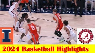 25 Illinois vs 8 Alabama Basketball Game Highlights 11 20 2024 [upl. by Anaujnas]