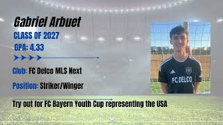 Gabriel Arbuet  2027  StrikerWinger FC Delco MLS Next  20232024 [upl. by Corsetti]