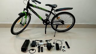 Powerfull electric kit installation in cycle [upl. by Adnoloy]