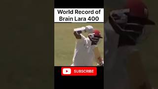 World record of Brain Lara 400 runs in test cricket cricket [upl. by Keung]