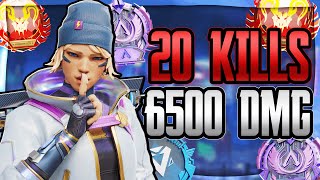 INSANE Wattson 20 Kills 6500 Damage Gameplay  Apex Legends Season 22 [upl. by Eilis]