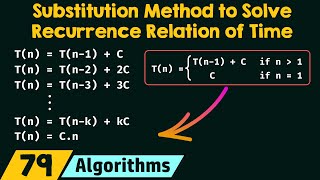 Substitution Method to Solve Recurrence Relation of Time [upl. by Mahda]