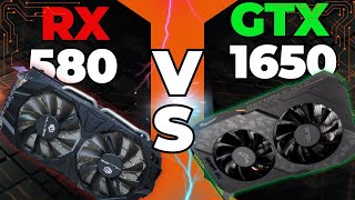 RX 580 2048sp vs GTX 1650  Testes Comparativo [upl. by Massiw]