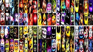 Puppet Freddy Bonnie Chica BB Golden Freddy Baby amp more  400 JUMPSCARES [upl. by Sergu]