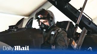 Ukrainian pilots train on F16 fighters in Denmark [upl. by Albemarle624]