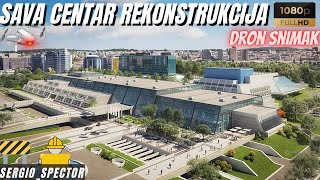 Sava Centar  najveći kongresni centar u Srbiji rekonstrukcija snimak dronom 2023 belgrade [upl. by Peursem]