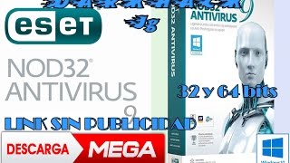 DESCARGAR E INSTALAR ESET NOD32 ANTIVIRUS 9 FULL  ACTIVADOR 32 y 64 BITS MEGA2016 [upl. by Ydissac993]