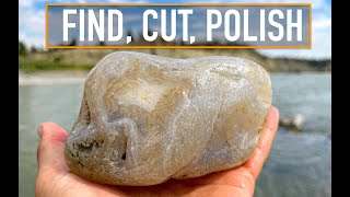 Finding the PERFECT Montana Agate to Cut and Polish  Yellowstone River Rockhounding [upl. by Mooney]