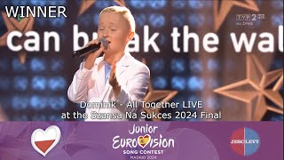 Dominik Arim  All Together Szansa Na Sukces FINAL  JESC 2024  WINNER [upl. by Bara757]