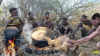 Hadzabe Tribe Hunting Baboons Up amp Down Rocky Hills For Lunch  True Last Hunters🔥🍖 [upl. by Pogue53]