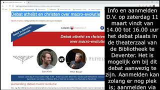 Debat atheïst en christen over macro evolutie [upl. by Dodson]