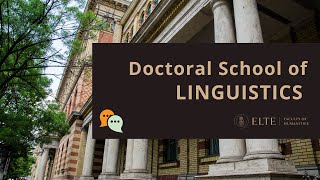 ELTE Doctoral School of Linguistics [upl. by Tloh]