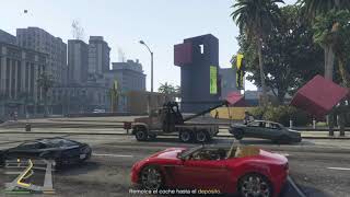 Como usar el camiòn grua bajar y subir el gancho para remolcar un coche  en gta 5 PC [upl. by Kamilah563]