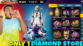 Free Fire Only 1 Diamond Store 😱 All Emotes amp Bundles Only In 1 Diamonds 😨  Garena Free Fire [upl. by Maxma423]