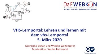 VHSLernportal Lernen und unterrichten mit dem vhsLernportal [upl. by Atsirtal]