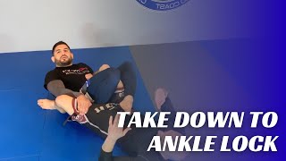 Takedown into Straight Ankle Lock  Jiu Jitsu Brotherhood [upl. by Johnna]