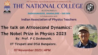 The talk on Attosecond Dynamics The Nobel Prize in Physics 2023 [upl. by Janaya]