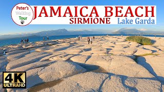 Jamaica Beach Sirmione ❤️ Lake Garda Gardasee Italy Walking Tour 4K ❤️ [upl. by Akenom]