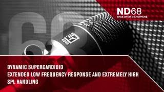 ND68 Dynamic Supercardioid Bass Drum Microphone [upl. by Rohn]