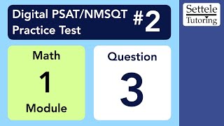 Digital PSAT 2 Math Module 1 Question 3 statistics [upl. by Cirek]