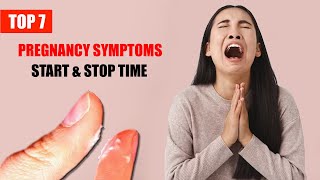 First Symptoms of Pregnancy – Top 7 Pregnancy Signs Start and Stop Times [upl. by Drofwarc]