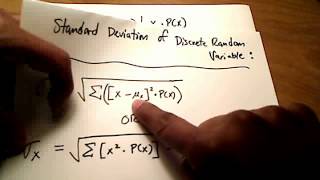 Mean Variance and St Deviation for Discrete Random Variable  TINspire [upl. by Lehcir]