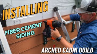 Installing Fiber Cement Siding on the Arched Cabin  homestead archedcabin Idaho [upl. by Laet]