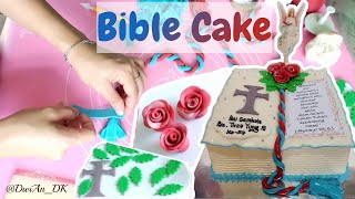 How to make Bible Cake SimpleCakeBirthdayCakeButtercreamAndFondantBiblecake [upl. by Croteau140]