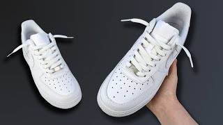 How To Lace Nike Air Force 1s Loosely BEST WAY [upl. by Llewej]