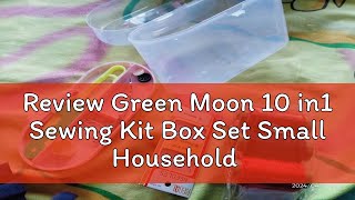 Review Green Moon 10 in1 Sewing Kit Box Set Small Household Sewing Tools Portable Sewing Kit [upl. by Rivera]