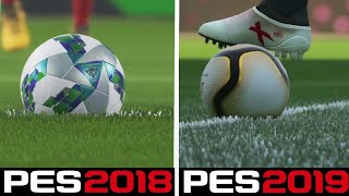 PES 19 vs PES 18 Gameplay Comparison [upl. by Eluk]