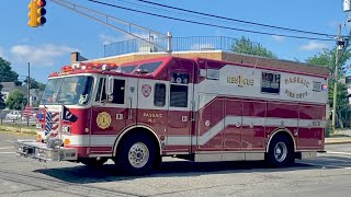 Passaic NJ Fire Dept Rescue 1 Responding on Howe Ave at Myrtle Ave [upl. by Eirised]