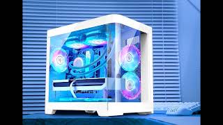 Review HELLLOLAND Poseidon Gaming PC Desktop  AMD Ryzen 7 5700X GeForce RTX 4060 [upl. by Hanforrd]