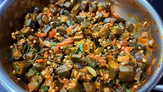 Traditional lady fingers recipe  Bendekai Palya North Karnataka Style  Bhindi ki Sabji for Chapati [upl. by Chesna732]