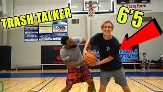 1vs1 AGAINST 65 DUNKING TRASH TALKING HIGH SCHOOL BASKETBALL PLAYER [upl. by Labina]