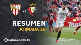 Resumen de Sevilla FC vs CA Osasuna 32 [upl. by Dihgirb]