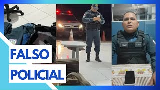 FALSO POLICIAL É PRESO APÓS PEDIR CARONA EM VIATURA DA PM [upl. by Eenaej911]