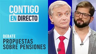 ¿TERMINAR CON LAS AFP Las antagónicas propuestas de JA Kast y Gabriel Boric  Contigo en Directo [upl. by Alien320]