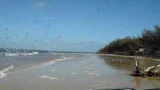 Beach 4WDing after storm on Fraser Island [upl. by Atiuqehs367]